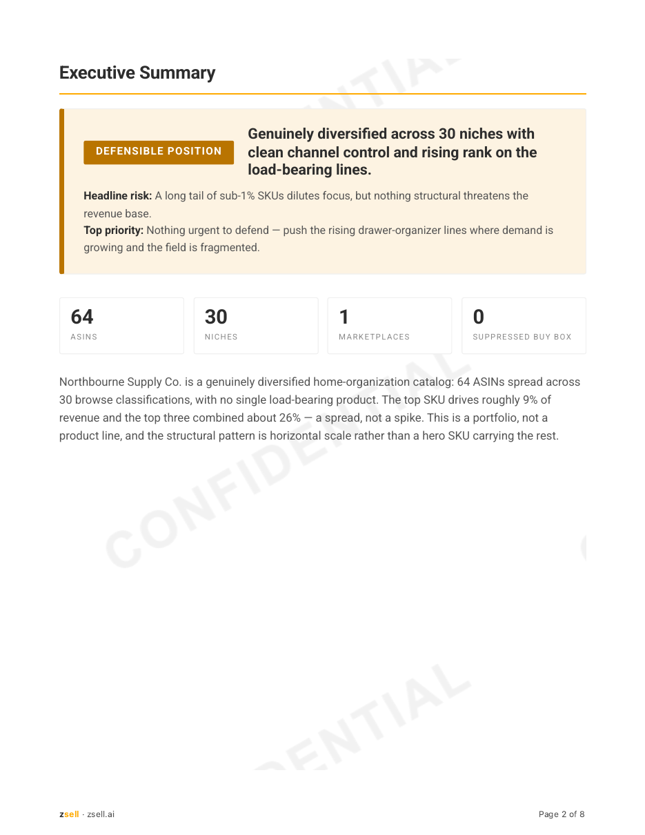 Brand Due Diligence Report — verdict page