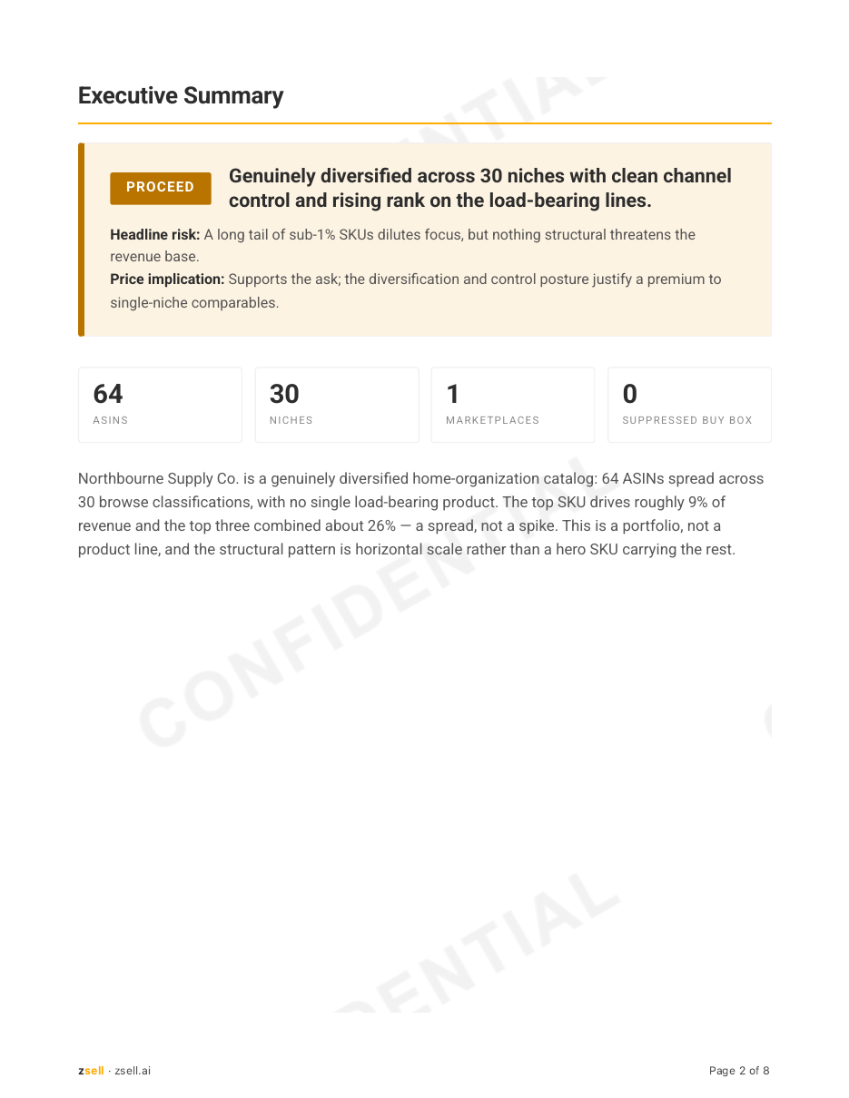 Brand Due Diligence Report — verdict page
